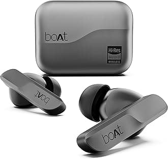 Boat Airdopes 800 HiDef, Hi-Res Audio LDAC, 4Mic ENx, App Support, ASAP Charge, IPX5, Low Latency, Dual Pairing, BTv5.3, Bluetooth TWS in Ear Earbuds Wireless Earphones (Graphite Grey)