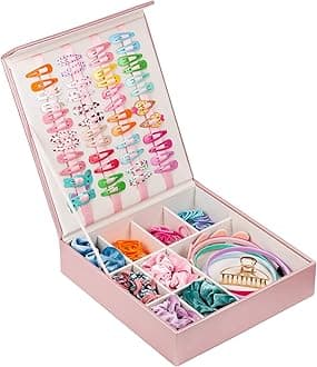 Generic Stylish Girls Hair Accessories Storage Box Hair Clip Holder Accessories Organiser 29 cm x 27 cm x 6.5 cm for Girls