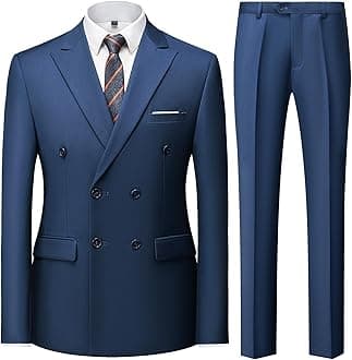 Sponsored Ad – Mens 2 Piece Slim Fit Suit Casual Business Wedding Dinner Tuxedo for Men Classic Blazer Trousers Set