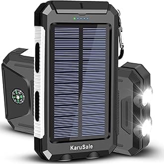 50000mah 2 LED 2 USB Battery Charger Waterproof Solar Power Bank (Black + White)