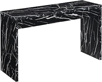 Convenience Concepts Northfield Console Table, Black Faux Marble
