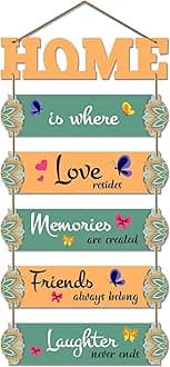 - Artvibes Home Is When Love Resides Wooden Wall Hangings Decor For Home | Living Room | Quotes Decor Item | Home Quotes Wall Hanging | Modern Decor Items | Wall Poster | Artworks Hangings (WH_6611N)