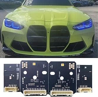 4pcs Angel Eye LED Boards Fit For 2021 2022 2023 BMW 4 Series G22 G26 G82 M4 G80 M3 Headlight Daytime Running Light, Golden Eye LED Headlight DRL Chips (Blue, Laser Headlight)