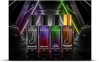 VILLAIN Roar Combo Luxury EDP Gift Set for Men, 4 Fragrances - | Long Lasting Musk, Spicy & Woody I 4x20ml Each