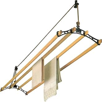 Sheila Maid ® Original Indoor Clothes Airer pulley- 4 Rail 42" (107 cm) - Black Cast Iron