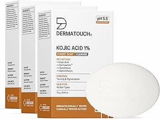 Kojic Acid 1% Soap with Glutathione | For Pigmentation & Sun damage | Soap for Men & Women | Suitable for All Skin Types | 75g (Pack of 3)