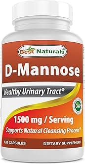 Best NaturalsD-Mannosis Capsules - Urinary Tract Cleaning Supplement 1500mg/Service - 120 Pcs (120 Pcs (Pack of 1))