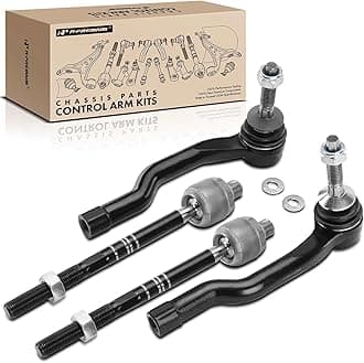 Set of 4, Front Inner & Outer Tie Rod End Kit, Compatible with Ford Fusion 2013-2020, Edge 2015-2021, Lincoln MKZ 2013-2020, MKX 2016-2018