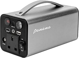 Panana Portable Power Station 166Wh (45,000mAh), 180W Pure Sine Wave Lithium Battery Backup, Solar Generator with AC/DC/USB, Emergency Power Supply for Camping, Caravan, Home Blackout, Off-Grid