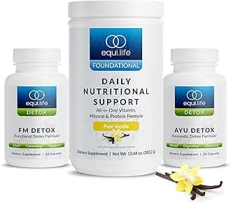 Equilife - Dr. Cabral Detox, 7-Day Full-Body Detox, Health & Wellness System, Body Cleanse, May Help Boost Energy & Mood, Optimal Support for Mental Clarity & Stress Relief (Vanilla, 14 Servings)