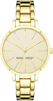 Nine West Women's Crystal Accented Bracelet Watch