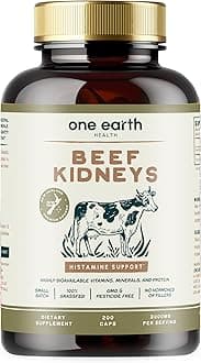 Grass Fed Beef Kidney Supplement - (200 Count) New Zealand Sourced for Kidney Support and DAO Health