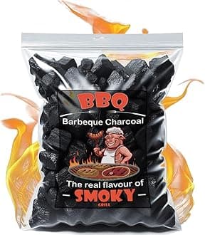 BBQ Wood Coal for Barbecue Grilling & Natural Dehumidifier, Charcoal for Barbeque Grill, Natural Coal for Cooking - Koyla for Cooking, Smoky Flavour Food - Eco-Friendly, No-Chemical - 10 KG
