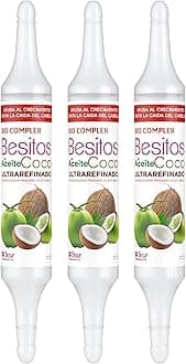 Coconut Oil Capsules 3Pack – 0.61 oz Each, Deep Moisturizing Hair Treatment for Repair, Hydration, and Strengthening