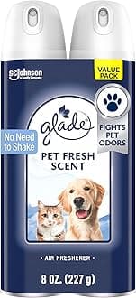 Glade Air Freshener Room Spray, Pet Fresh Scent, Odor Fighting to Deliver Long Lasting Freshness, 8 Oz, 2 Count