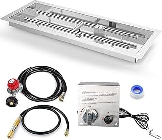 GRISUNRectangular Stainless Steel Drop-in Fire Pit Kit