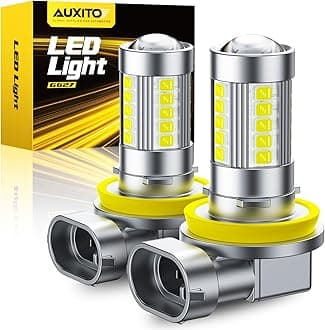 Upgraded H11/H8 LED Fog Light Bulbs, 6500K Cool White, 1:1 Mini Size H11/H8/H16 LED Fog Light Bulbs, 360° Full Illumination(Pack of 2)