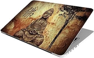Laptop Skin Stickers Bubble-Free HD Quality Sticker for Laptops Upto 15.6" Compatible with Apple/Dell/HP/Lenovo/Acer/Asus/Sony (Dustproof|Waterproof|Scratchproof|Reusable) - Buddha