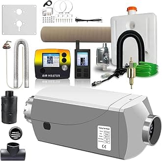 7kW Diesel Heater 12V，Diesel Air Heater with High Altitude Mode,Aviation Plug，Parking Heater with LCD Display,7-Speed Adjustment,Diesel Heaters for RVs,Trucks,Ships