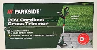 Parkside® 20 V Battery Grass Trimmer PRTA 20-Li C3, without Battery and Charger, Trimmer, Cutting Width: Approx. 24 cm