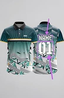 Custom Add Name and Number Jersey for Men Cricket t-Shirt | 2 Year to 5XL