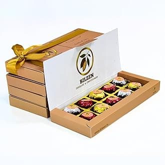 BILZEN Gourmet Assorted (Milk, Dark & White) Chocolates with Dates And Roasted Hazelnut Gift Box | No Preservative |No Added Sugar | Healthy Snacks | 10 Piece, Pack of 1