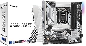 ASRock B760M Pro RS Motherboard DDR5 7200MHz HDMI DisplayPort eDP PCIe Gen5 (Graphics) 14th 13th 12th Gen Intel Core Processors LGA1700 192GB