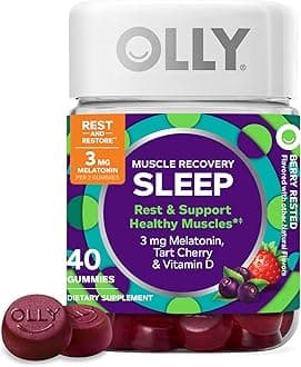 Olly Muscle Recovery Sleep Gummies Berry Flavor, 40 Count