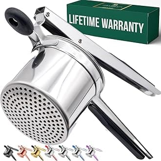 Bellemain Large Potato Ricer 15oz – Heavy Duty Stainless Steel Potato Masher for Smooth Mashed Potatoes, Baby Food & Gnocchi Maker