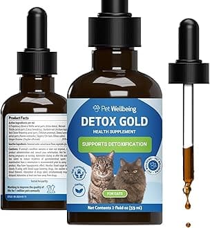 Detox Gold for Cats - Supports Natural Vitality & Maintains Overall Wellness with Nettle, Blessed Thistle, Burdock Root - Veterinarian-Formulated Herbal Supplement 2 oz (59 ml)