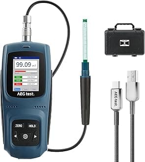 Aegtest Aeg-8103 Gauss Meter, Rechargeable Tesla Meter 0-2500Mt, Magnetic Field With Data Recording And Alarm Function, Strength Polarity Tester, ±5% Standard Accuracy For
