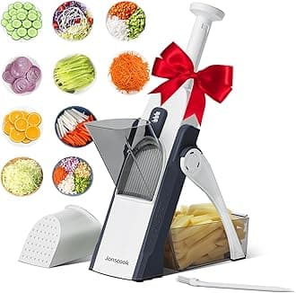 Multifunctional Kitchen Gadgets Mandoline Food Slicer, Safe Veggie Chopper Vegetable Cutter, French Fry Cutter Onion Chopper Vegetable Slicer Fruit Cutter Dicer For Meal Prep - DeepBlue