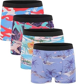 Men's Underwear Boxer Briefs Bamboo Viscose Trunks Soft Comfortable Multipack