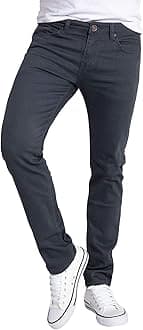 WULFULMen's Slim Fit Skinny Stretch Comfy Denim Jeans Pants