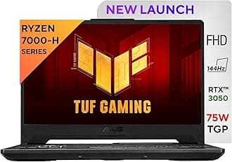 TUF Gaming A15, AMD Ryzen 7 7435HS, NVIDIA GeForce RTX 3050, 16GB RAM, 512GB SSD, FHD 144Hz 250 nits, 15.6", Windows 11, MS Office, Black, 2.30KG, FA506NCR-HN075WS Gaming Laptop