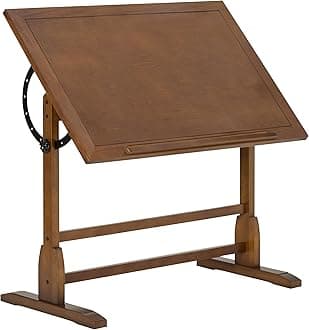 SD STUDIO DESIGNS Desk Hobby Table Writing Desk Studio Desk Drafting Table, 42''W x 30''D , Rustic Oak , 13305