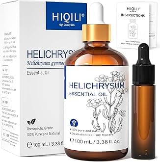 Helichrysum Essential Oil for Skin Nourish, Undiluted & Natural, Relieve Fatigue in Body Massage, Reduce Fine Line and Wrinkle, Aromatherapy Diffuser, DIY Floral Scented Gift -100ML