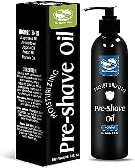 8 fl. Oz, Unscented Pre Shave Oil for Men, Premium Pre Shave Oil, Excellent Shaving oil for Men with Sensitive Skin, Prepares for a burns free Shave, Works with Straight or Safety Razor (8 fl. Oz)