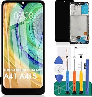 For Samsung Galaxy A41 Screen Replacement For Samsung Galaxy A41 LCD Display For Galaxy A41 Touch Screen SM-A415F Digitizer Assembly Repair Kits With Frame(Black?OLED)