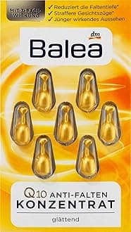 5packs x 7 pcs I 35 applications Balea Anti-Wrinkle Oil Concentrate with Q10, Vitamin E and Ginseng Extract/Germany