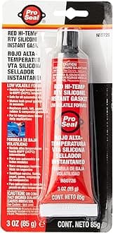 RTV Silicone Sealant, 3 oz Tube, Red (80726)