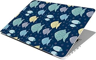Laptop Skin Stickers HD Quality Sticker for Laptops Upto 15.6" Compatible with Apple/Dell/HP/Lenovo/Acer/Asus/Sony (Dustproof|Waterproof|Scratchproof|Reusable)-Fish