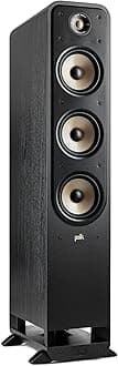 Polk Audio Signature Elite Es60 Tower Speaker-Hi-Res Audio Certified And Dolby Atmos & Dts:X Compatible,1" Tweeter & Three 6.5" Woofers,Power Port Technology For Effortless Bass,Stunning Black-Wired