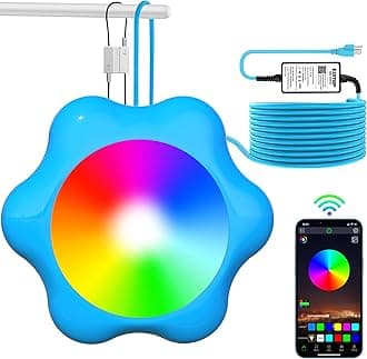 Pool Lights Upgraded Submersible RGB LED Lights with APP Remote Control IP68 Waterproof RGB Color for Above Ground Inground Pool, Bath, Party, Christmas Deco