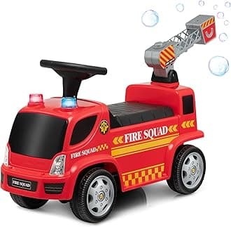 Ride On Fire Truck with Bubble Maker