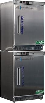 PH-ABT-HCRFC9SS Premier Pharmacy Combination Refrigerator/Freezer, 2 Solid Stainless Steel Doors, 9 cu. ft. Capacity, White