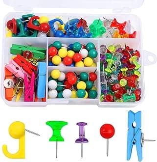 200 Pieces Multicolor Push Pins Set