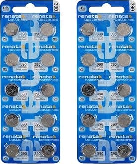 Renata 390 SR1130SW Batteries - 1.55V Silver Oxide 390 Watch Battery (20 Count)