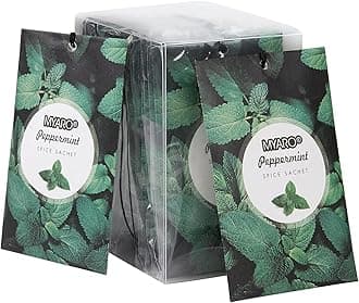 MYARO 12 Packs Peppermint Potpourri Bags Sachets for Drawer and Closet, Long-Lasting Drawer fresheners Closet sachets Home Fragrance Sachet