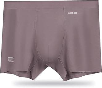 Premium Men's Naked Feeling Air Micro Modal Boxer Briefs - Superior To Cotton Underwear - 3X Softer Than Cotton - 3" Snug-Fit Athleisure Mens Underwear Trunks - Nickel Violet, Large